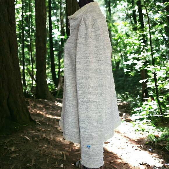 KUHL ( XL ) ALASKA 1/4 ZIP "ASH" Shearling Trim Princess Line Sweater/Shirt - Picture 5 of 7